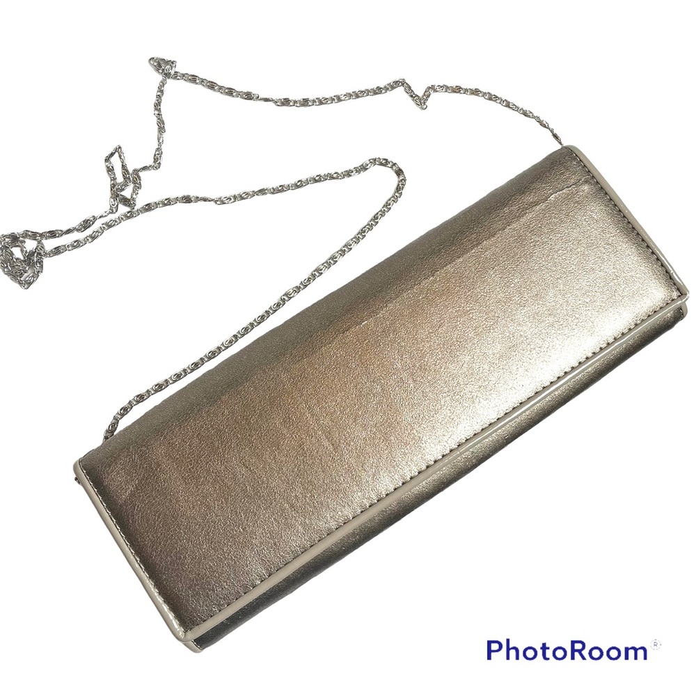 ALDO metallic crossbody/clutch Gold 11" X 4 1/2"